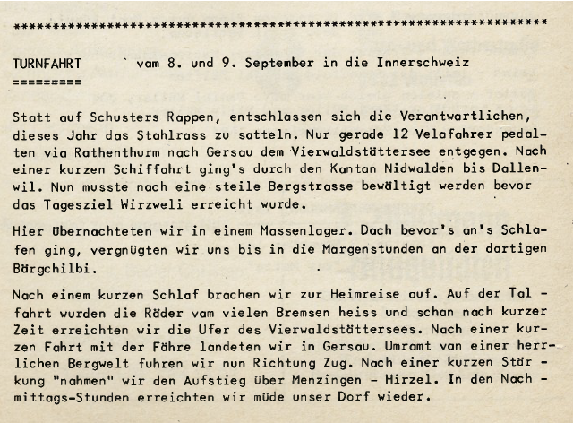 Flic Flac 15 10 Velotour durch die Innerschweiz
