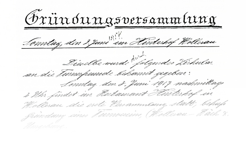 Grünungsversammlung Dokument Verlauf II